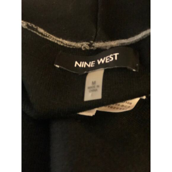 NINE WEST Women's One-Button Sweater Jacket Medium (M, Heather Grey/Black) - Picture 6 of 12